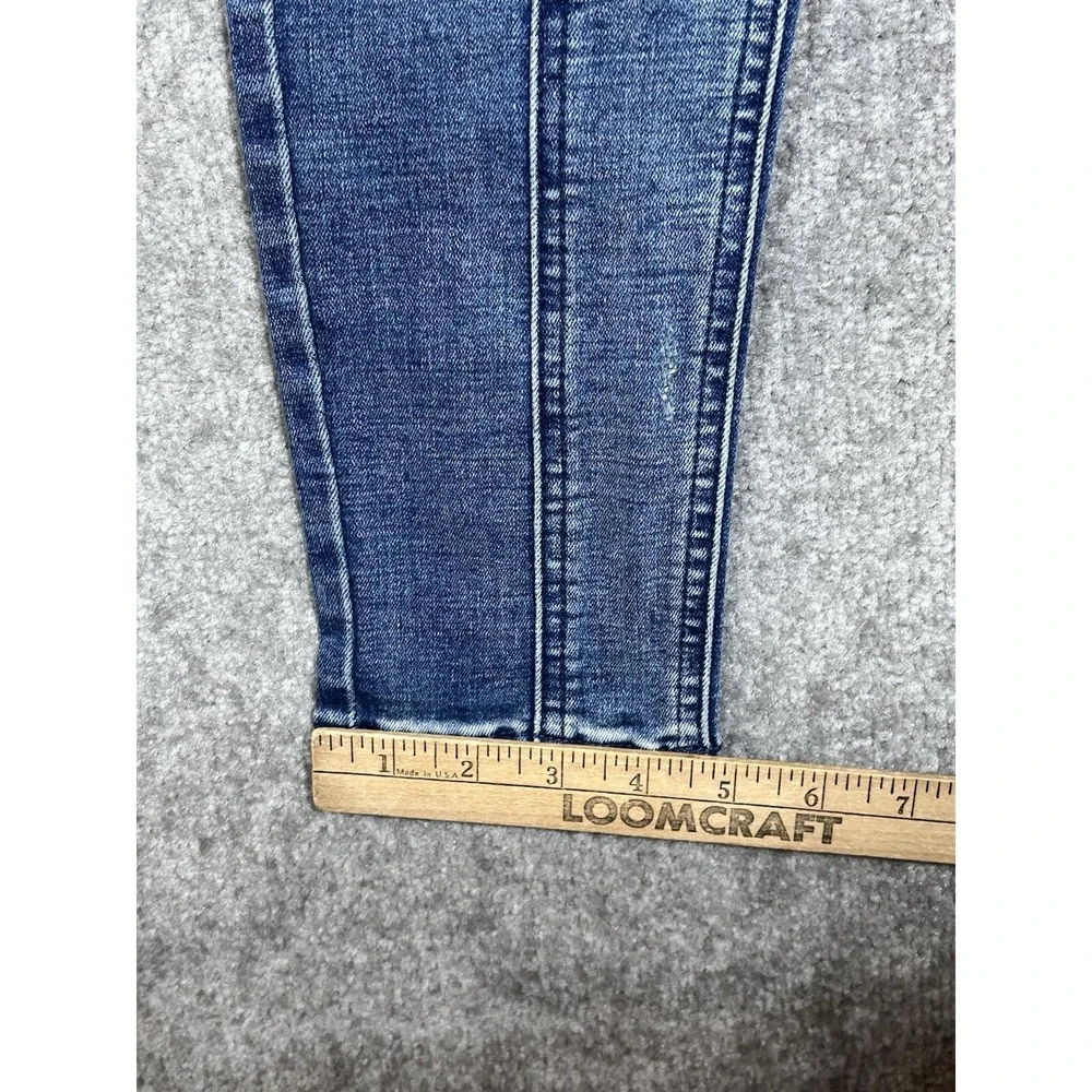 PacSun Stacked Skinny Jeans Mens 28x30 Blue Distressed Stretch Denim 5‎ Pocket